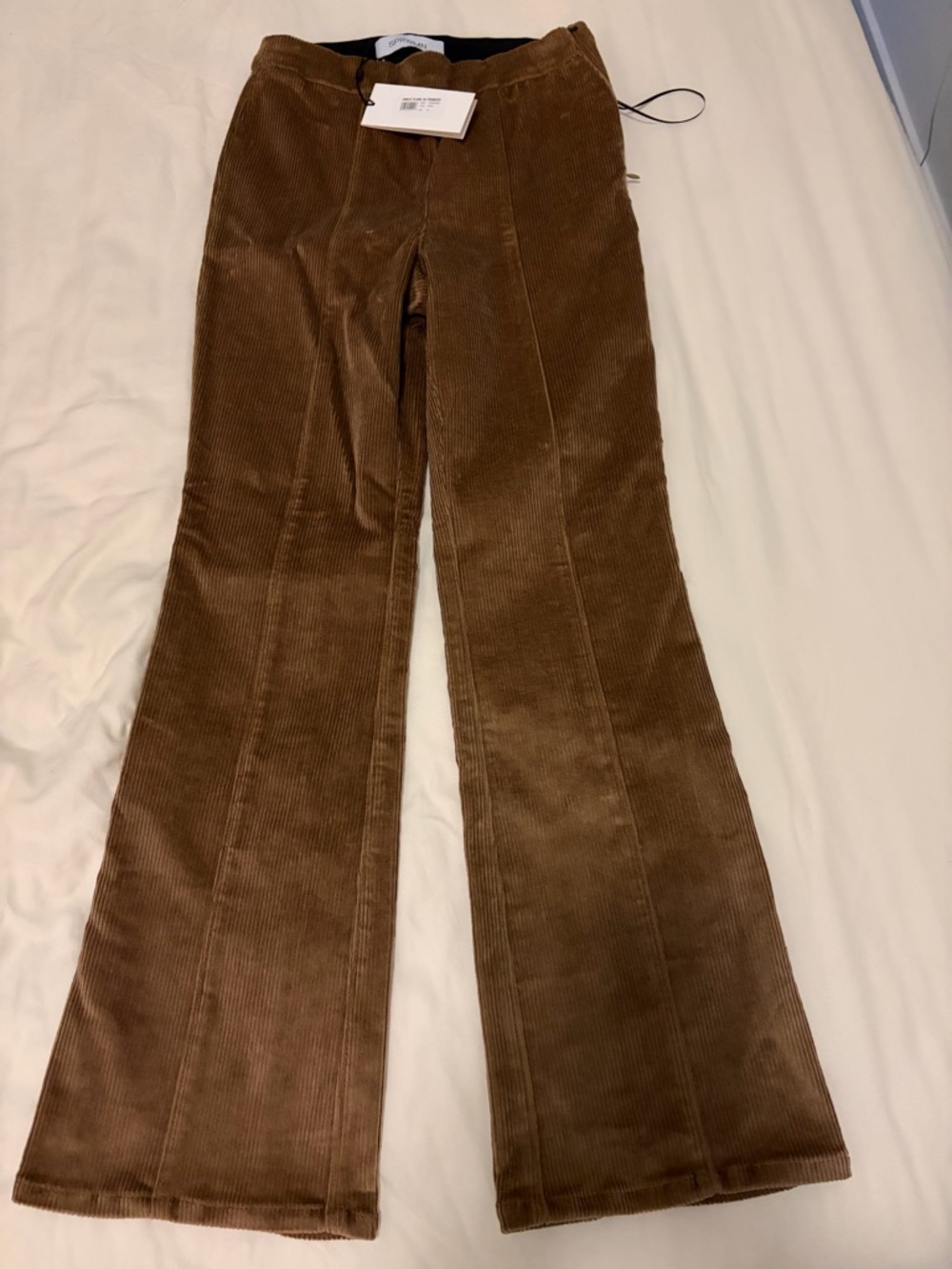 SPRWMN Brown Corduroy Flared Pants